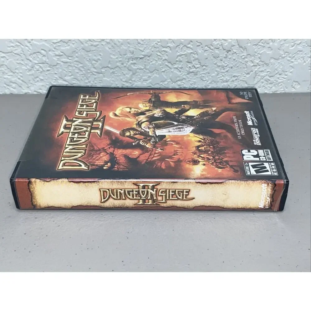 Dungeon Siege II 2 Microsoft PC CD ROM Games 2005 4 Disc Set With Box NO Manual